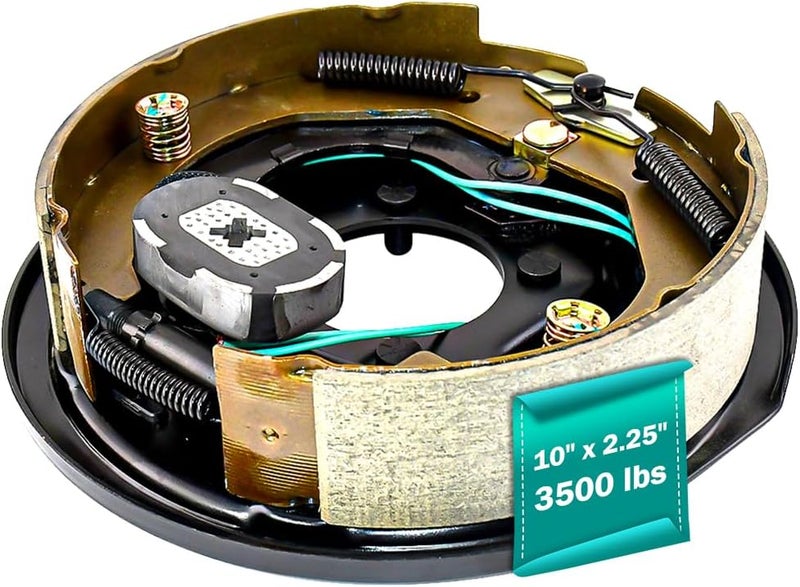JADODE 10" x 2-1/4" Trailer Electric Trailer Brake Assembly Left Side for 3500 lbs axle Heavy Duty Electric Trailer Brake Kits 10" x 2.25" - Image 1